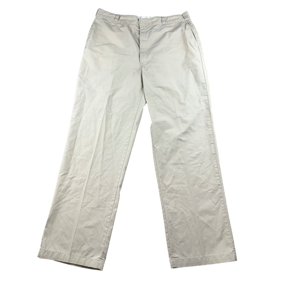 Vintage Dickies Work Pants‎ Men 40x32 Beige Tan USA Made Straight Leg Utillity